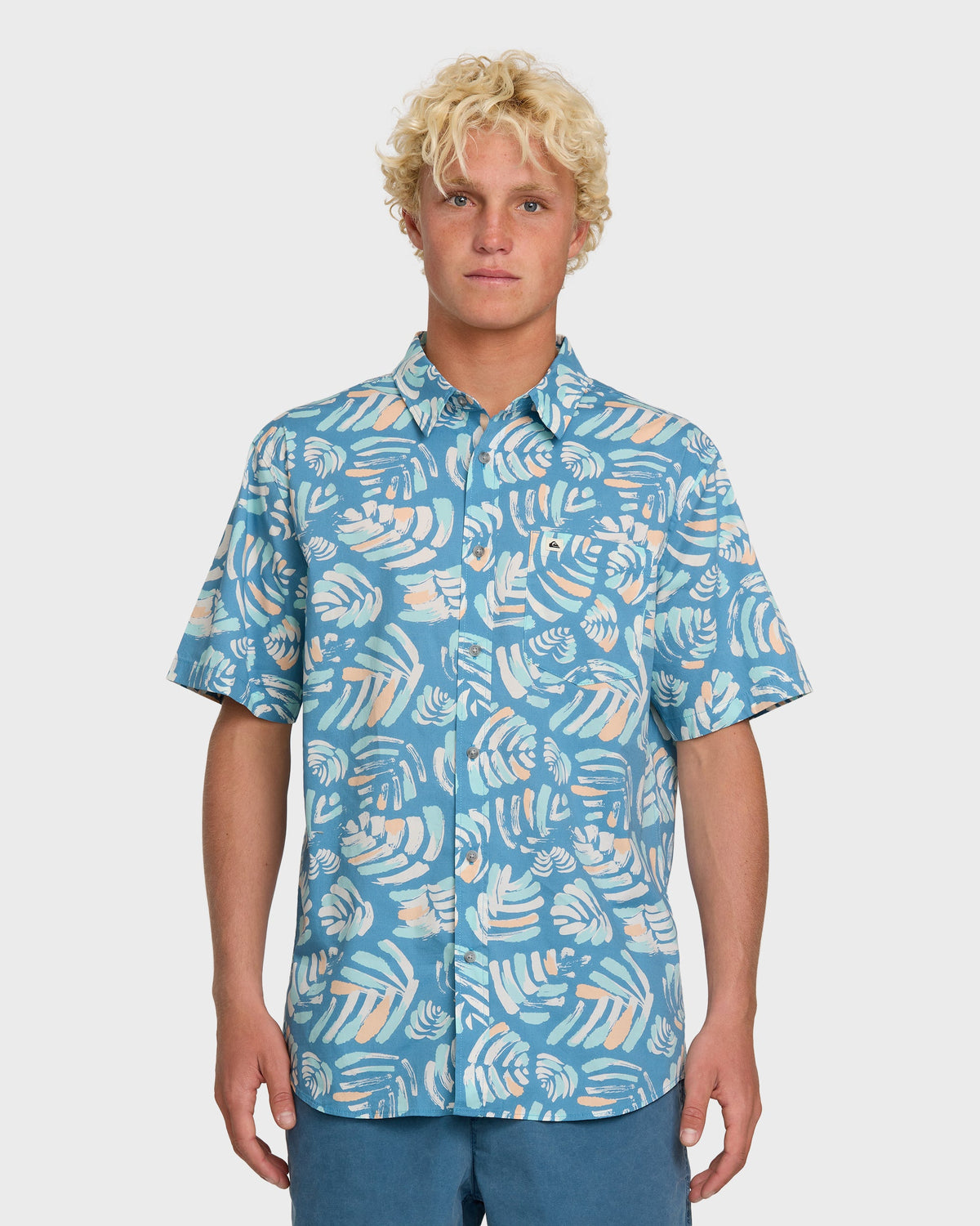 Shades Classic Stretch Short Sleeve Shirt - Niagara | Quick Silver