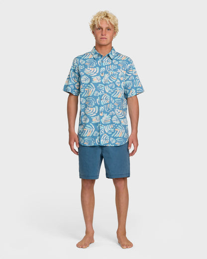 Shades Classic Stretch Short Sleeve Shirt - Niagara | Quick Silver