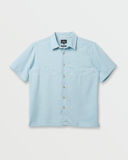 Waterman Tahiti Palms Premium Anti-Wrinkle Shirt - Sterling Blue | Quick Silver