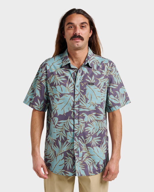 Palm Trip Classic Short Sleeve Shirt - Graystone | Quick Silver