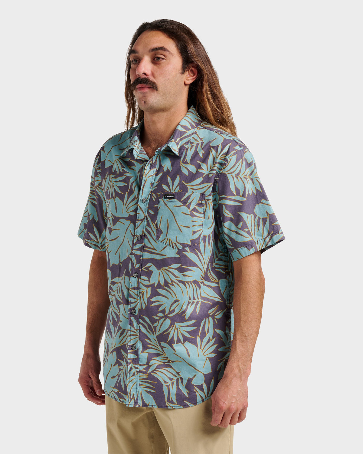 Palm Trip Classic Short Sleeve Shirt - Graystone | Quick Silver