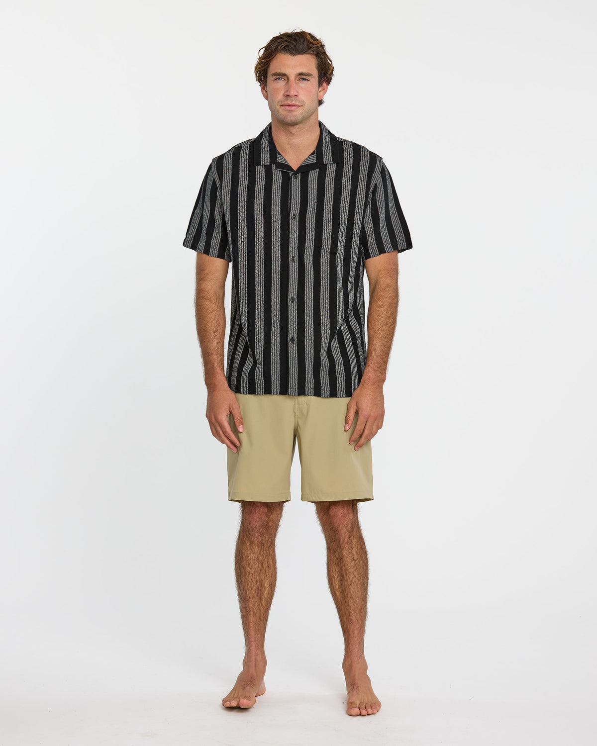 Nightfall Island Short Sleeve Shirt - Black | Quick Silver