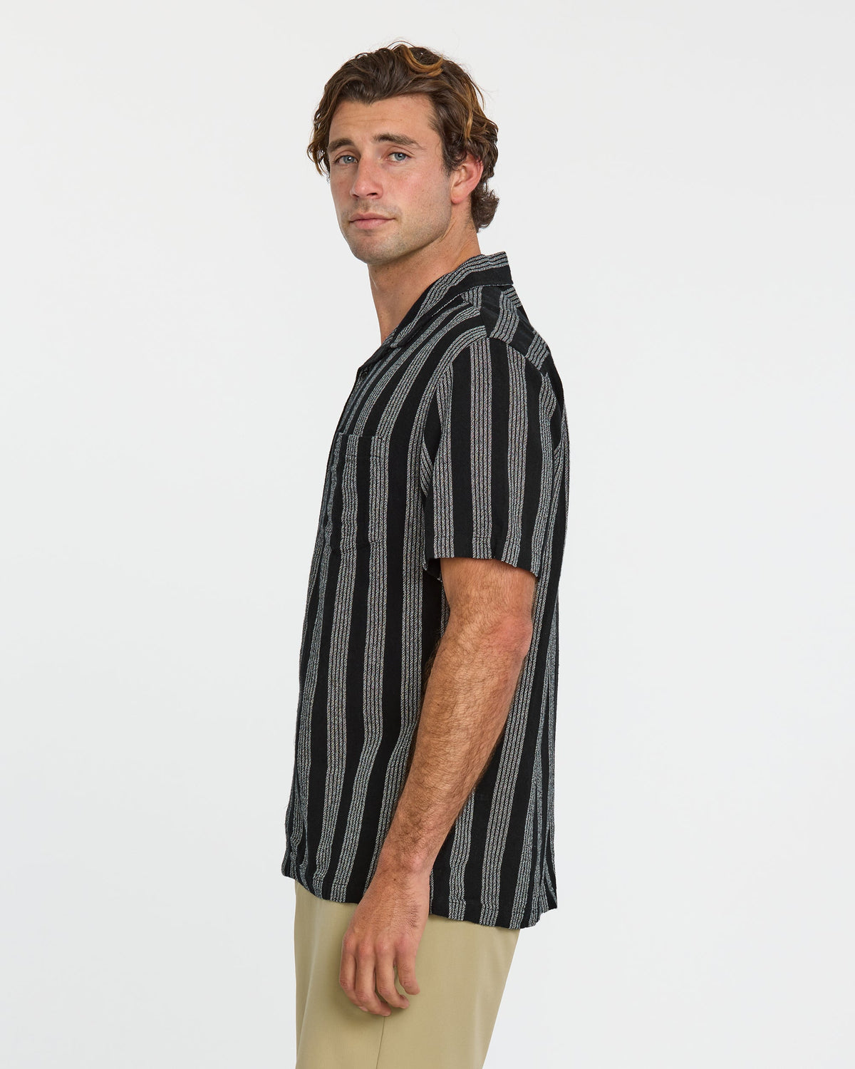 Nightfall Island Short Sleeve Shirt - Black | Quick Silver