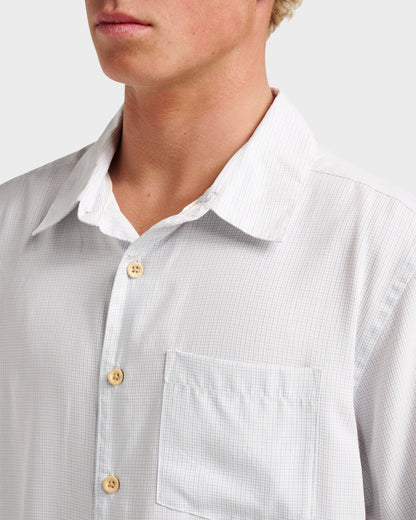 Waterman Check Out Shirt - White | Quick Silver