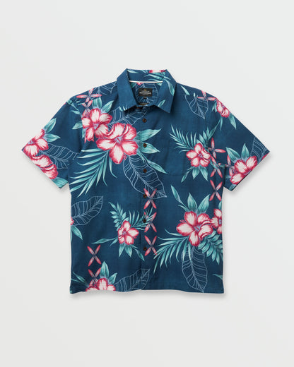 Waterman Playita Floral Shirt - Sargasso Sea | Quick Silver