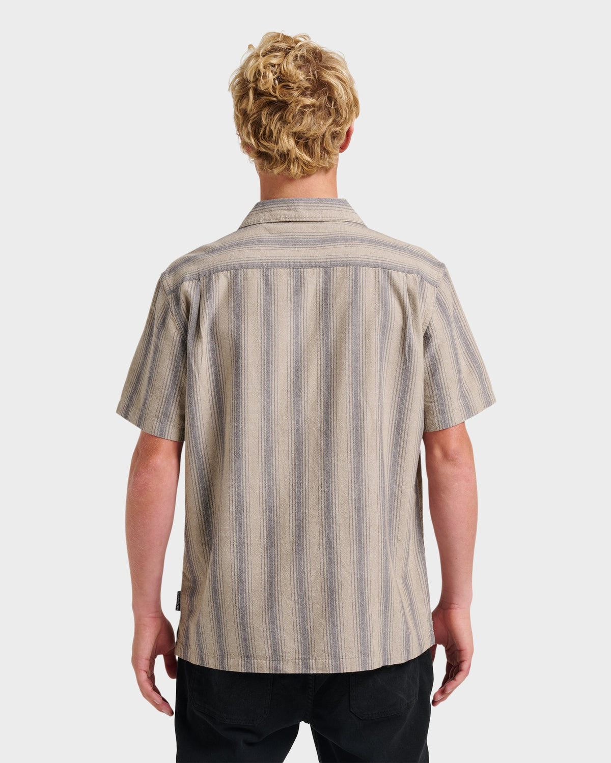 Oxford Stripe Casual Short Sleeve Shirt - Fallen Rock | Quick Silver