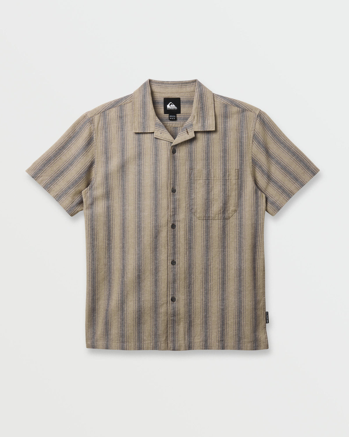 Oxford Stripe Casual Short Sleeve Shirt - Fallen Rock | Quick Silver