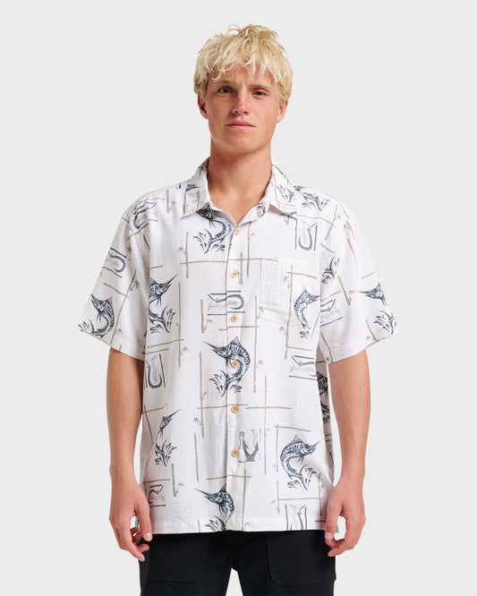 Waterman Big Day Short Sleeve Shirt - White | Quick Silver