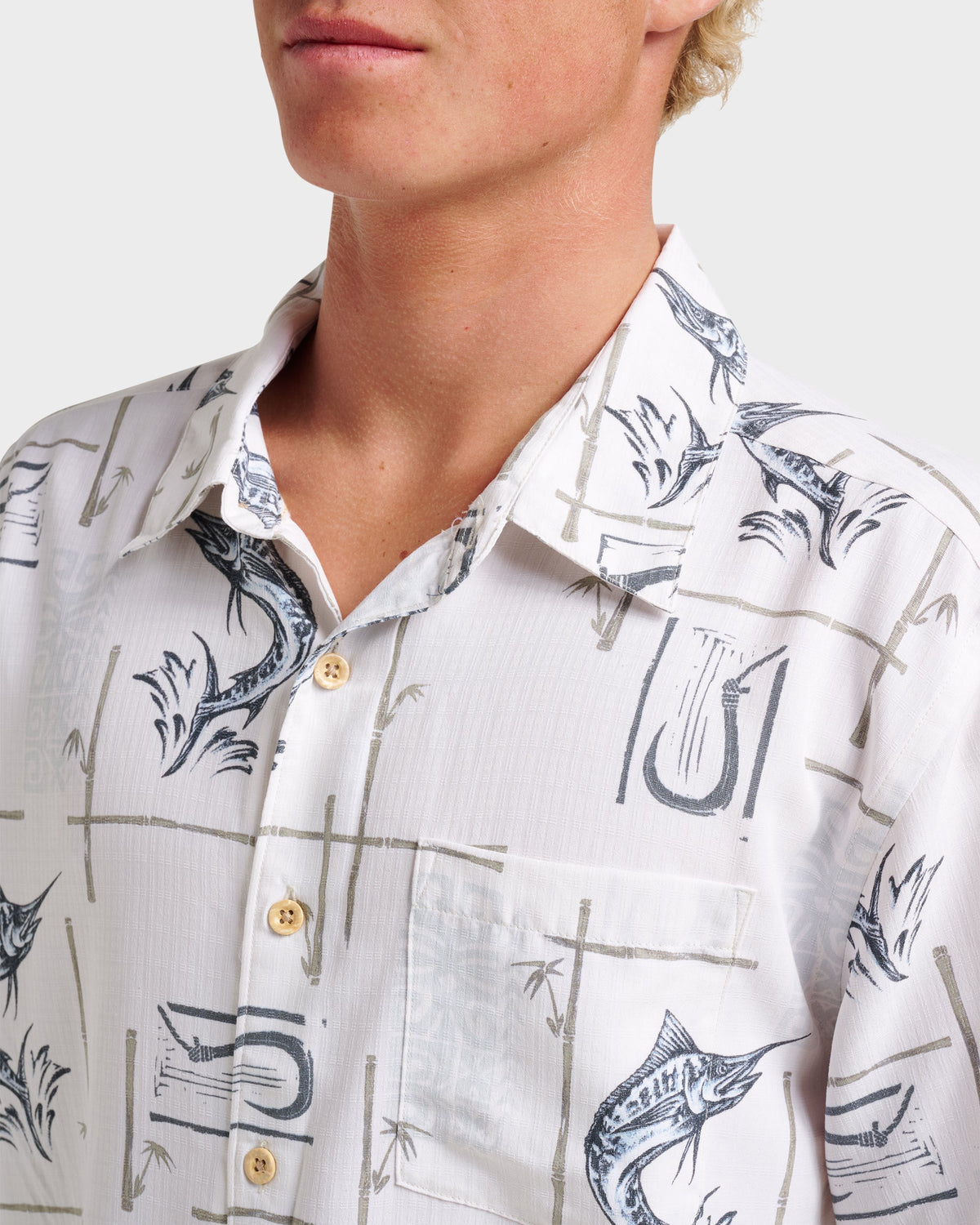 Waterman Big Day Short Sleeve Shirt - White | Quick Silver