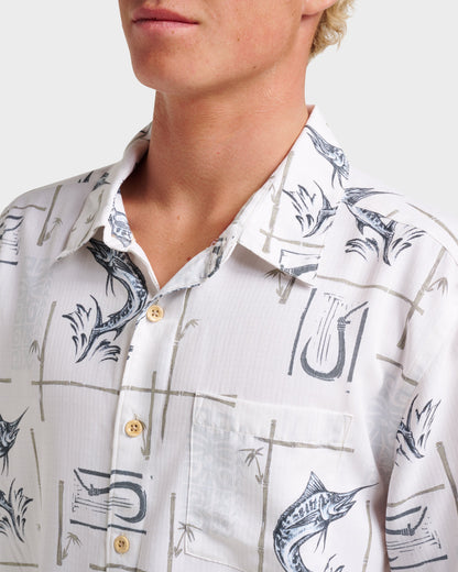 Waterman Big Day Short Sleeve Shirt - White | Quick Silver