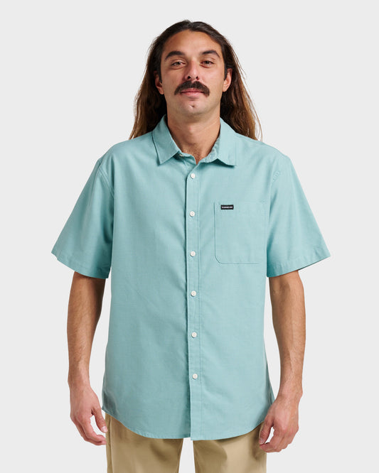 Shoreline Classic Short Sleeve Shirt - Dusty Turquoise | Quick Silver