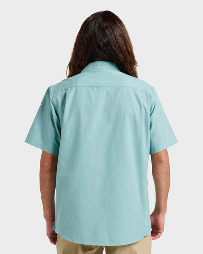 Shoreline Classic Short Sleeve Shirt - Dusty Turquoise | Quick Silver
