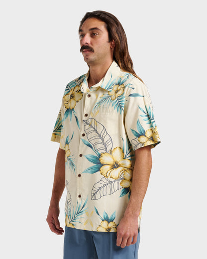 Waterman Playita Floral Shirt - Hay | Quick Silver