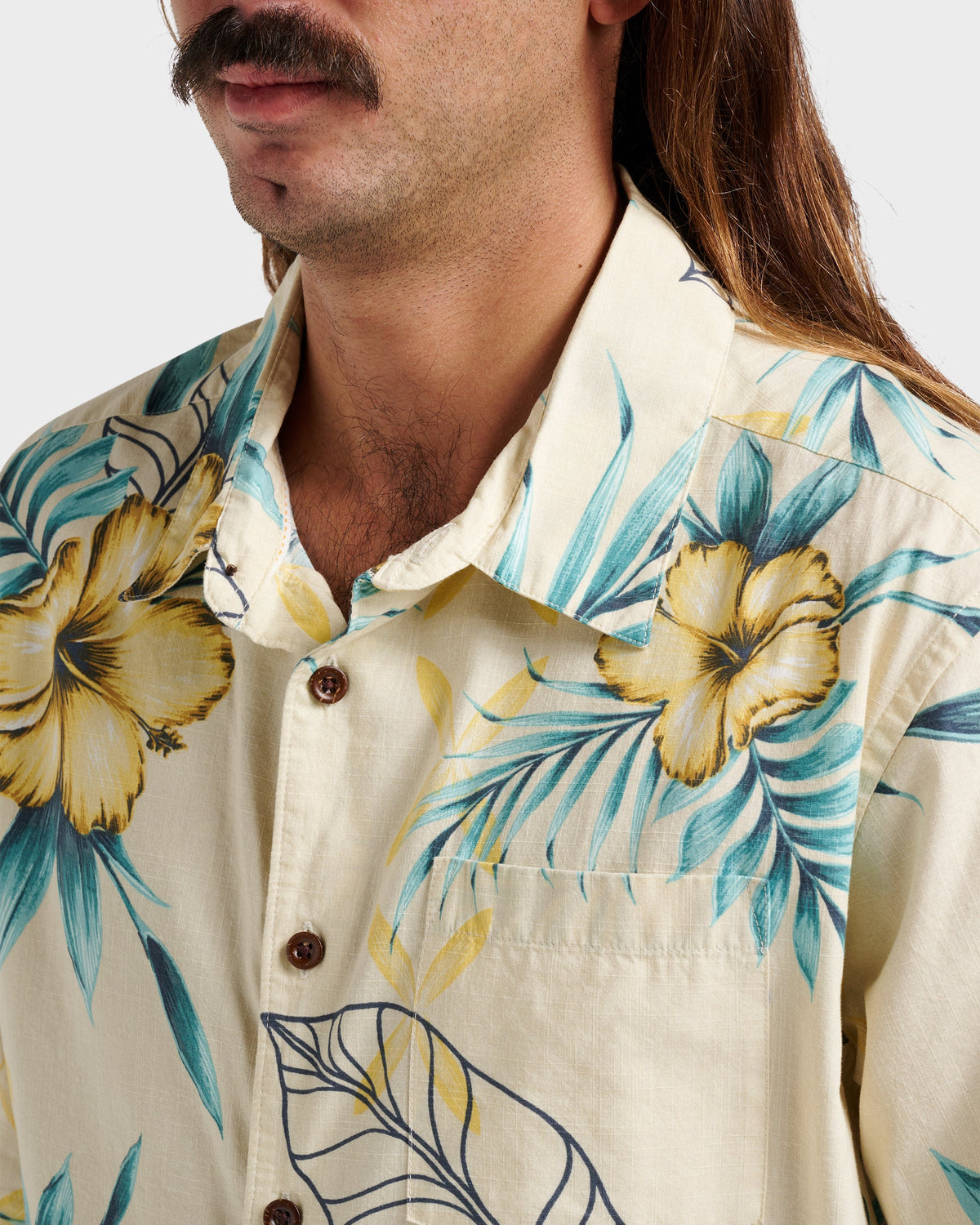 Waterman Playita Floral Shirt - Hay | Quick Silver