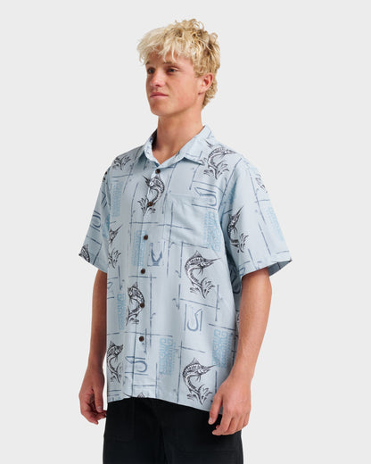 Waterman Big Day Short Sleeve Shirt - Ashley Blue | Quick Silver