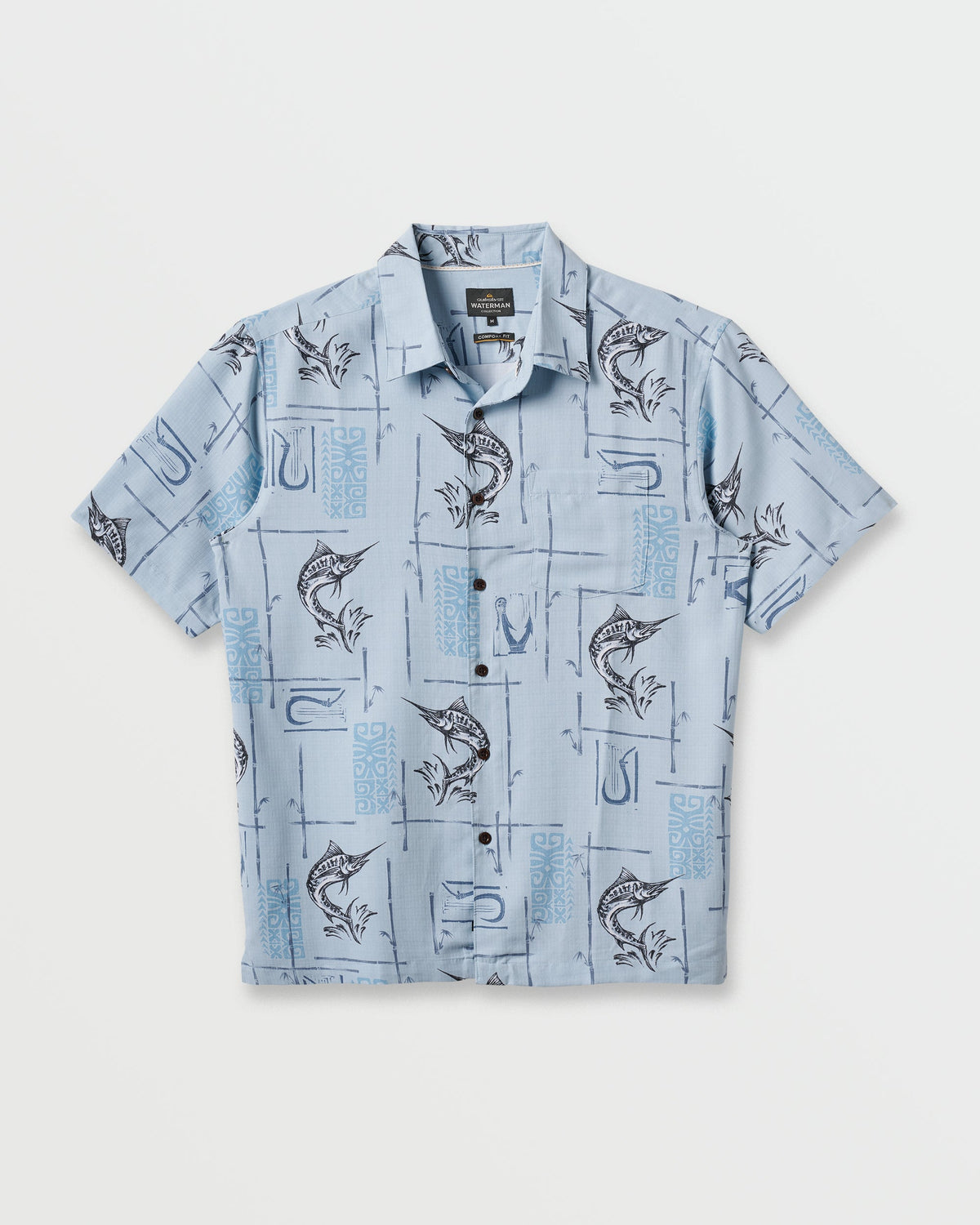 Waterman Big Day Short Sleeve Shirt - Ashley Blue | Quick Silver