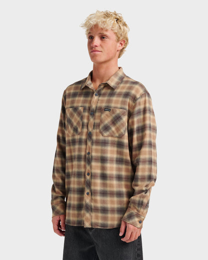 Terrace Stretch Flannel Shirt - Almond | Quick Silver