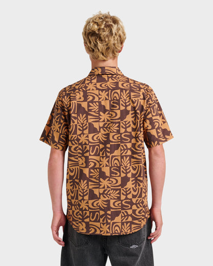 Terra Classic Stretch Short Sleeve Shirt - Chocolate | Quick Silver