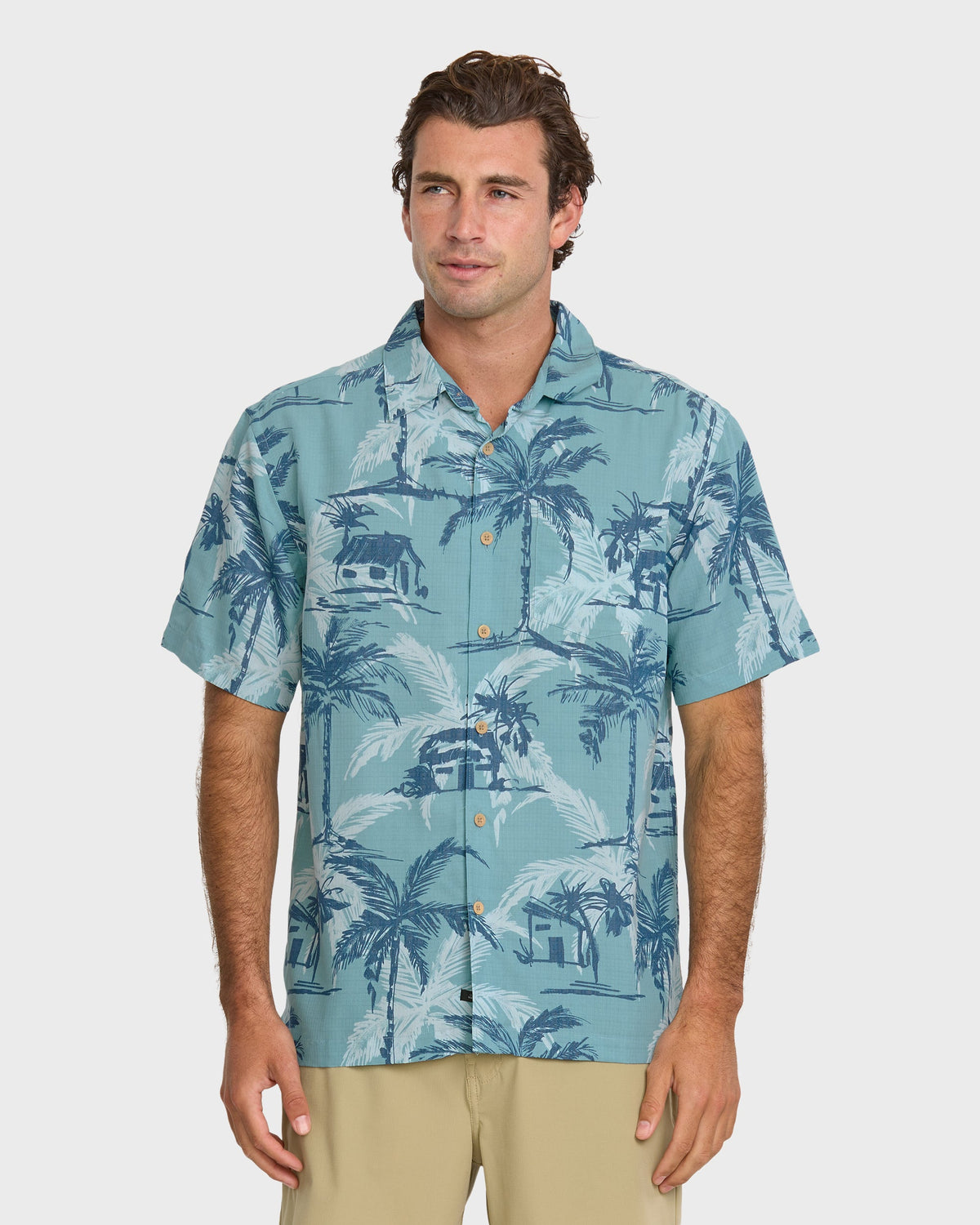 Waterman Off The Grid Shirt - Aqua | Quick Silver