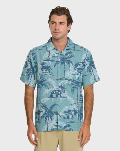 Waterman Off The Grid Shirt - Aqua | Quick Silver