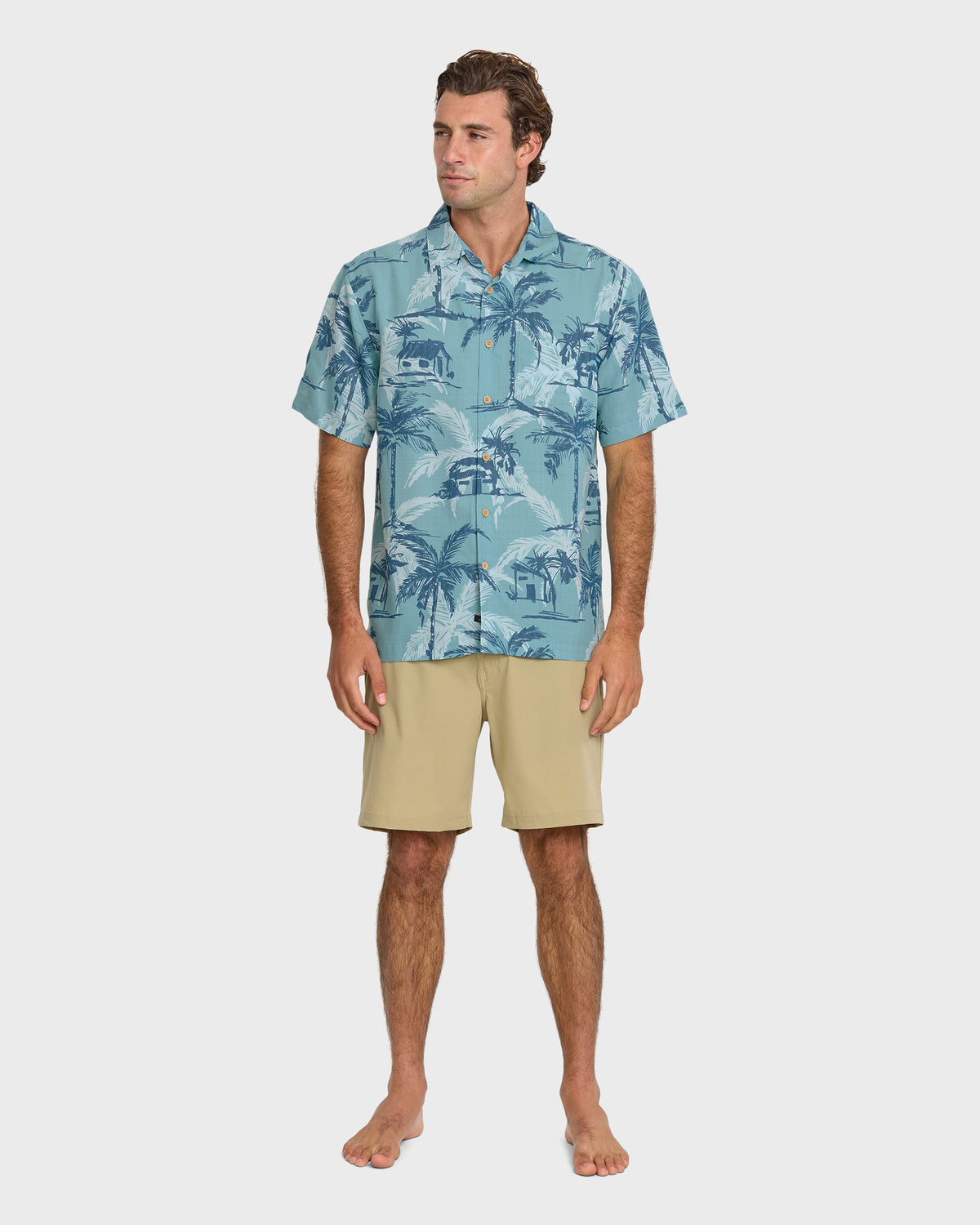 Waterman Off The Grid Shirt - Aqua | Quick Silver