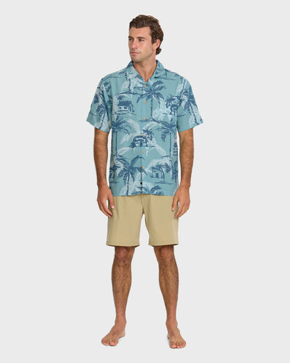 Waterman Off The Grid Shirt - Aqua | Quick Silver