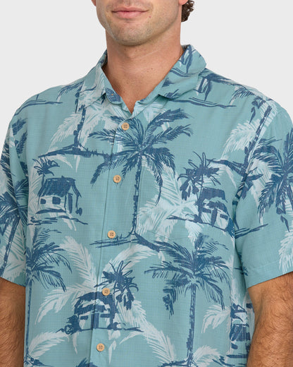 Waterman Off The Grid Shirt - Aqua | Quick Silver