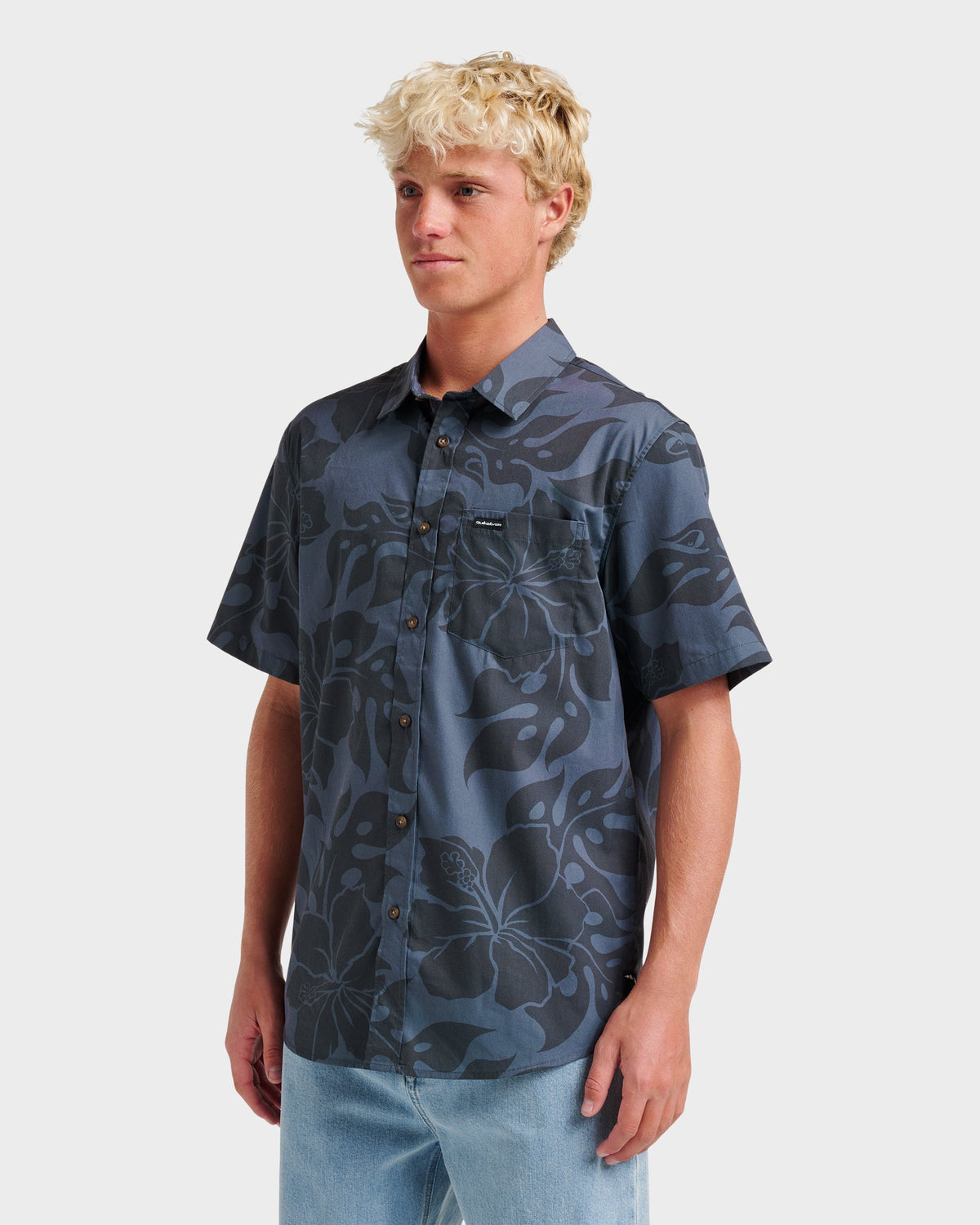 Oceanview Classic Short Sleeve Shirt - Phantom | Quick Silver