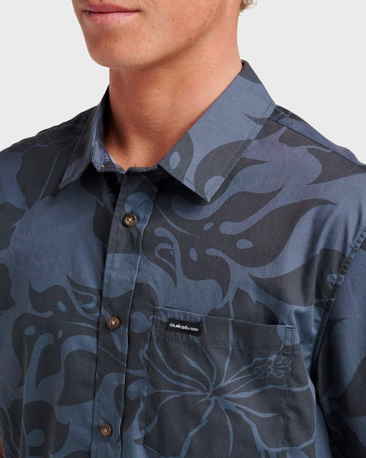 Oceanview Classic Short Sleeve Shirt - Phantom | Quick Silver