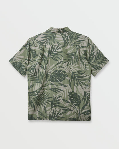 Waterman Botanical Short Sleeve Shirt - Dark Green | Quick Silver