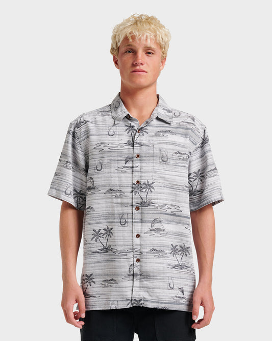 Waterman Island Daze Short Sleeve Shirt - Phantom | Quick Silver