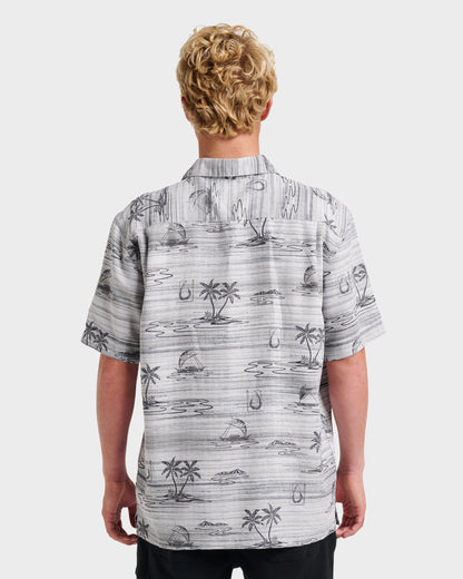 Waterman Island Daze Short Sleeve Shirt - Phantom | Quick Silver