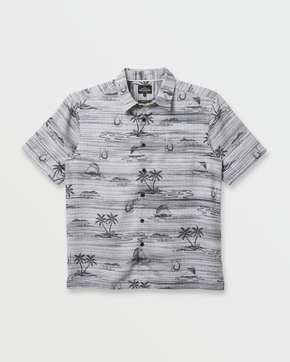 Waterman Island Daze Short Sleeve Shirt - Phantom | Quick Silver