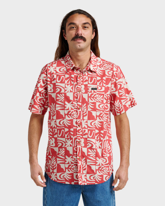 Terra Classic Stretch Short Sleeve Shirt - Mineral Red | Quick Silver