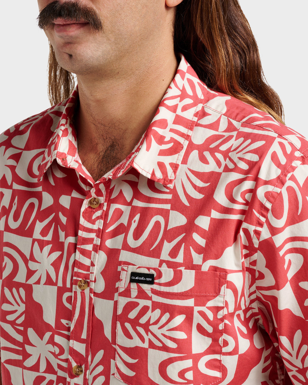 Terra Classic Stretch Short Sleeve Shirt - Mineral Red | Quick Silver