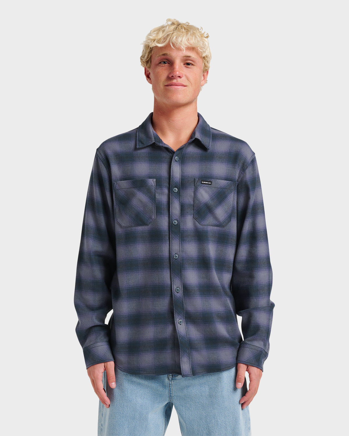 Terrace Stretch Flannel Shirt - Phantom | Quick Silver
