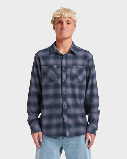 Terrace Stretch Flannel Shirt - Phantom | Quick Silver