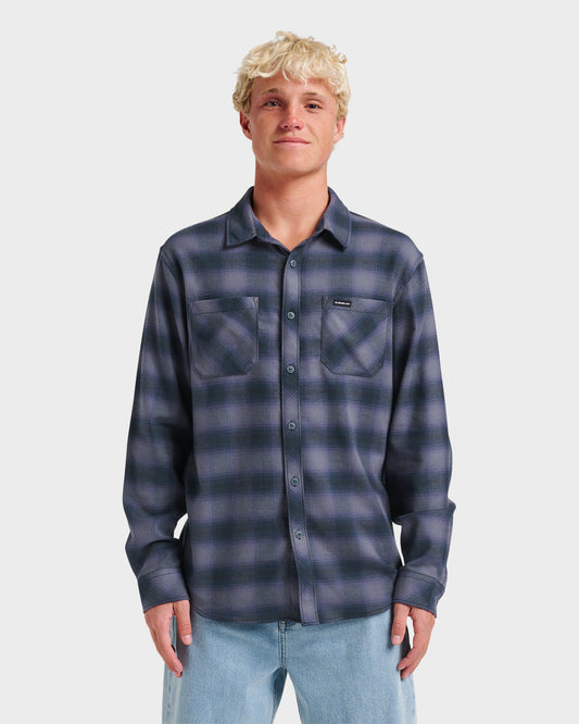 Terrace Stretch Flannel Shirt - Phantom | Quick Silver
