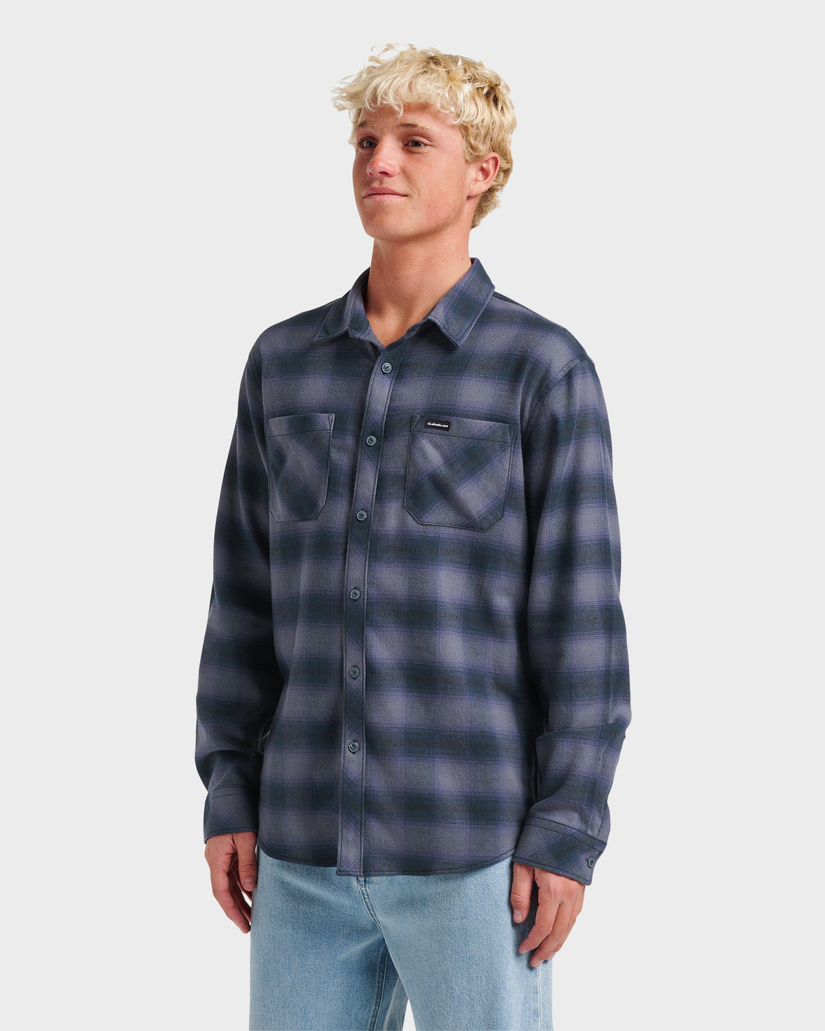 Terrace Stretch Flannel Shirt - Phantom | Quick Silver