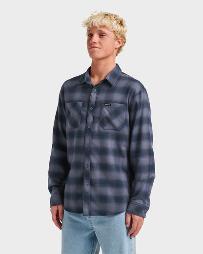 Terrace Stretch Flannel Shirt - Phantom | Quick Silver
