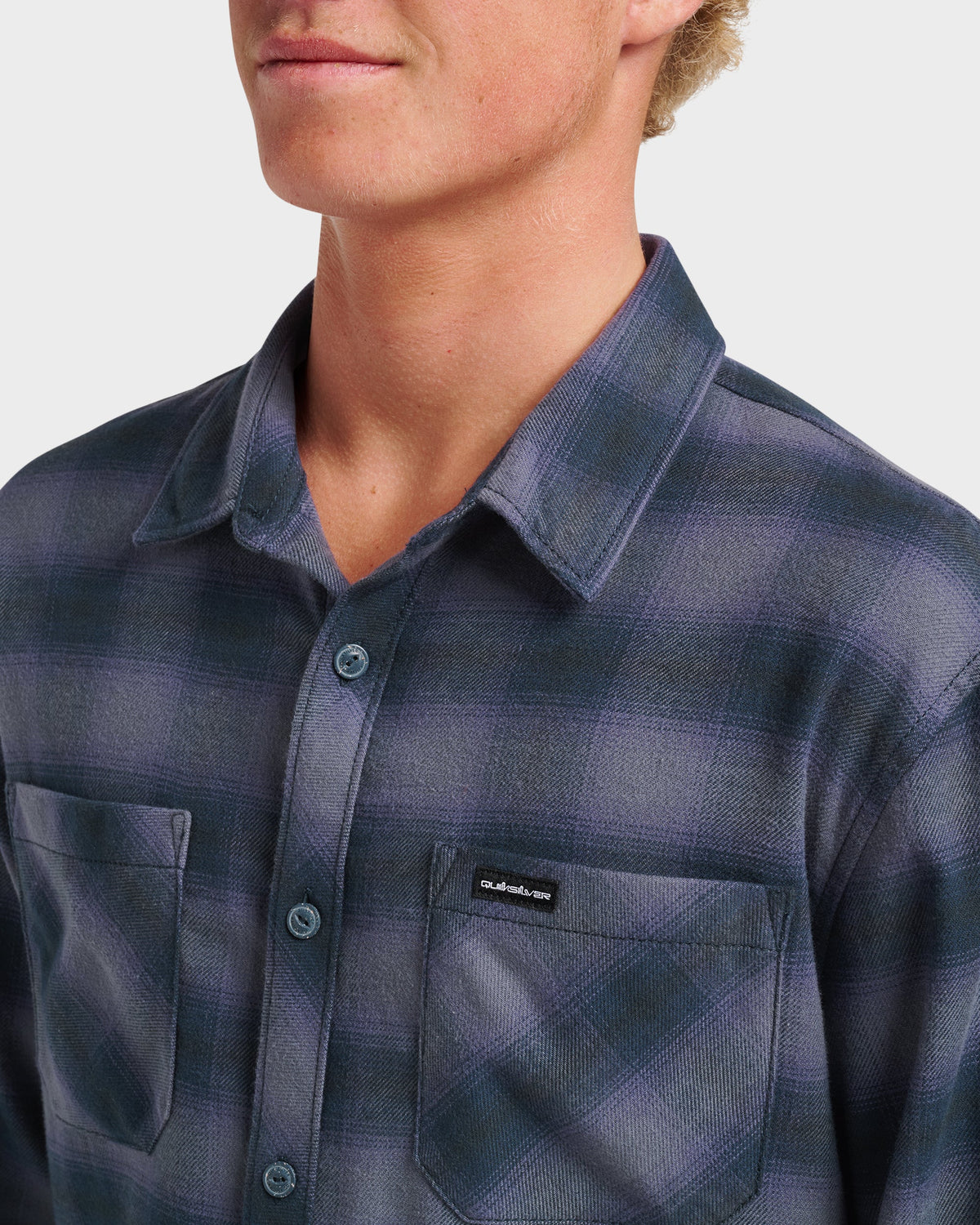 Terrace Stretch Flannel Shirt - Phantom | Quick Silver