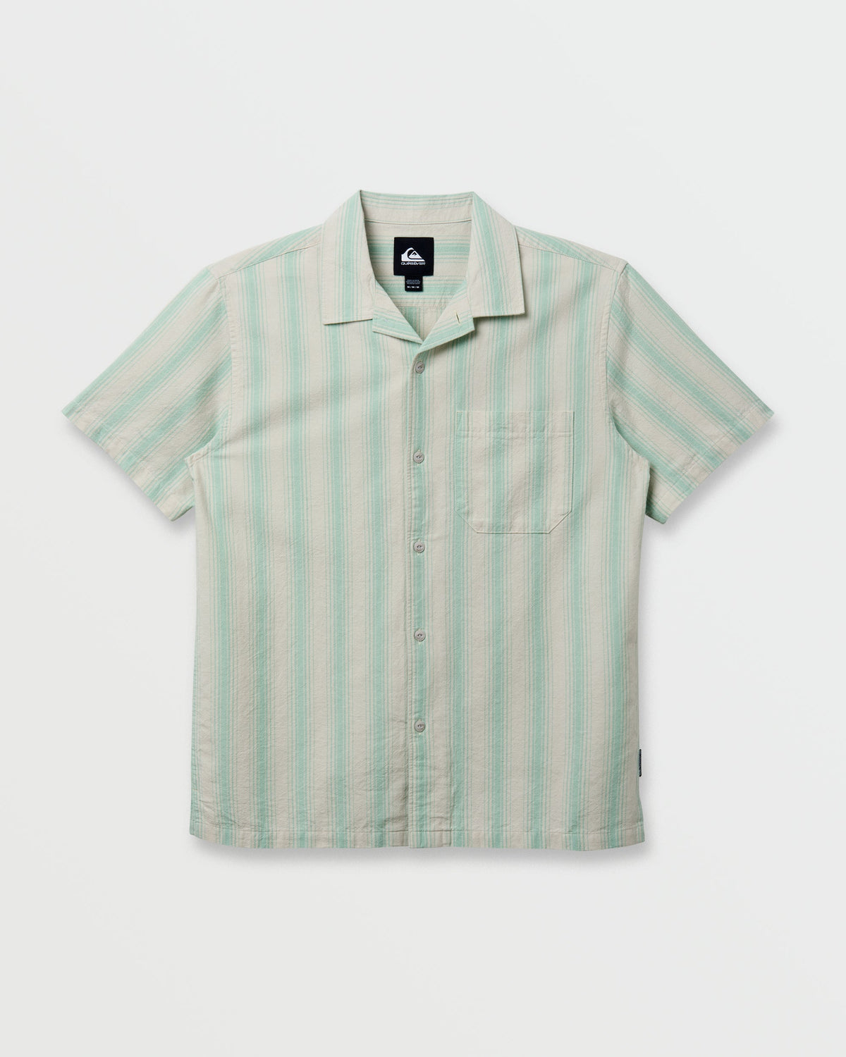 Oxford Stripe Casual Short Sleeve Shirt - Moonstruck | Quick Silver