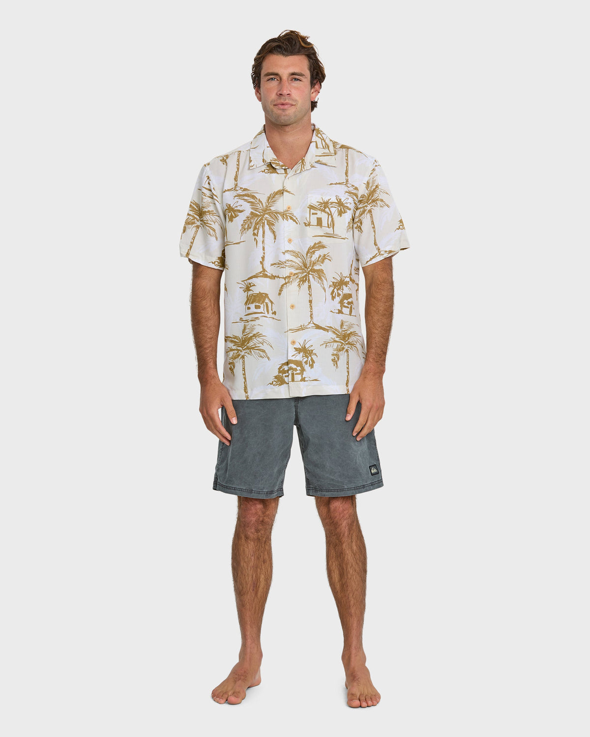 Waterman Off The Grid Shirt - Bone White | Quick Silver