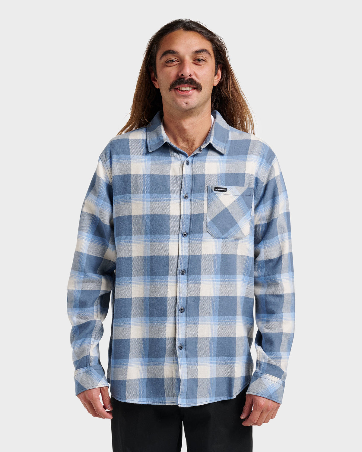 Penmar Check Flannel Shirt - China Blue | Quick Silver