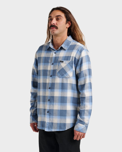 Penmar Check Flannel Shirt - China Blue | Quick Silver