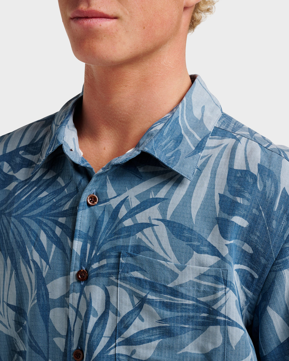 Waterman Botanical Short Sleeve Shirt - Midnight Navy | Quick Silver