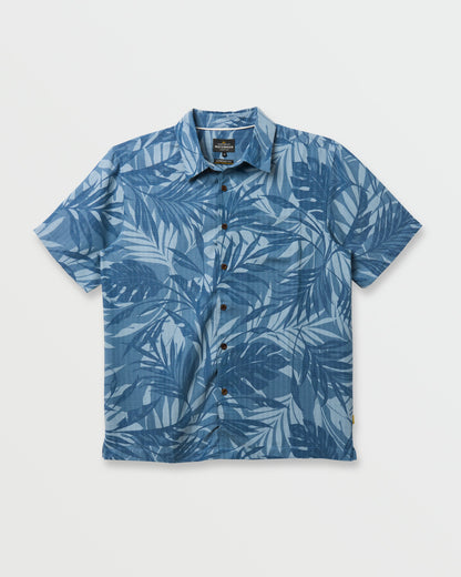 Waterman Botanical Short Sleeve Shirt - Midnight Navy | Quick Silver