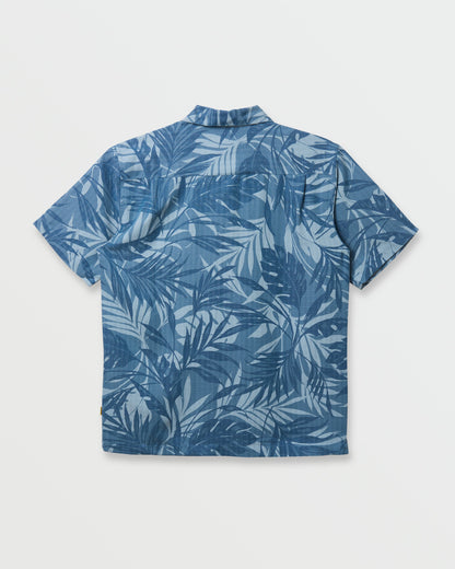 Waterman Botanical Short Sleeve Shirt - Midnight Navy | Quick Silver
