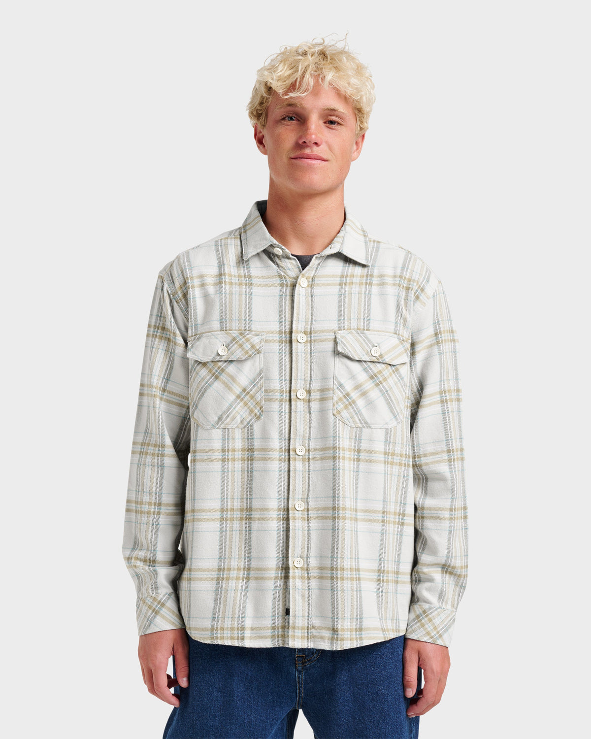 Waterman Bodie Flannel Shirt - Moonbeam | Quick Silver