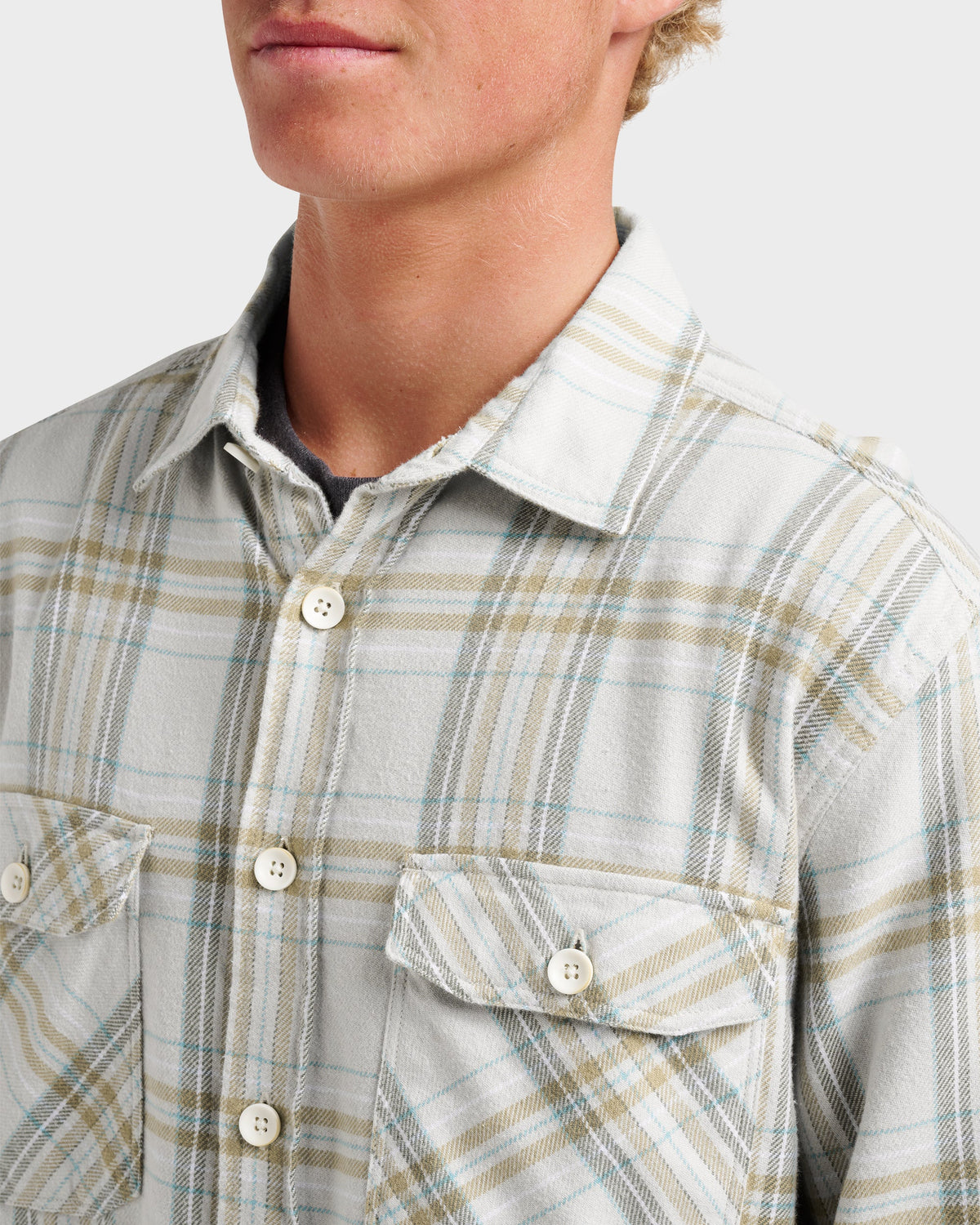 Waterman Bodie Flannel Shirt - Moonbeam | Quick Silver